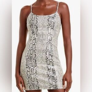 Alice + Olivia Nelle Vegan Leather Mini Dress, size 6